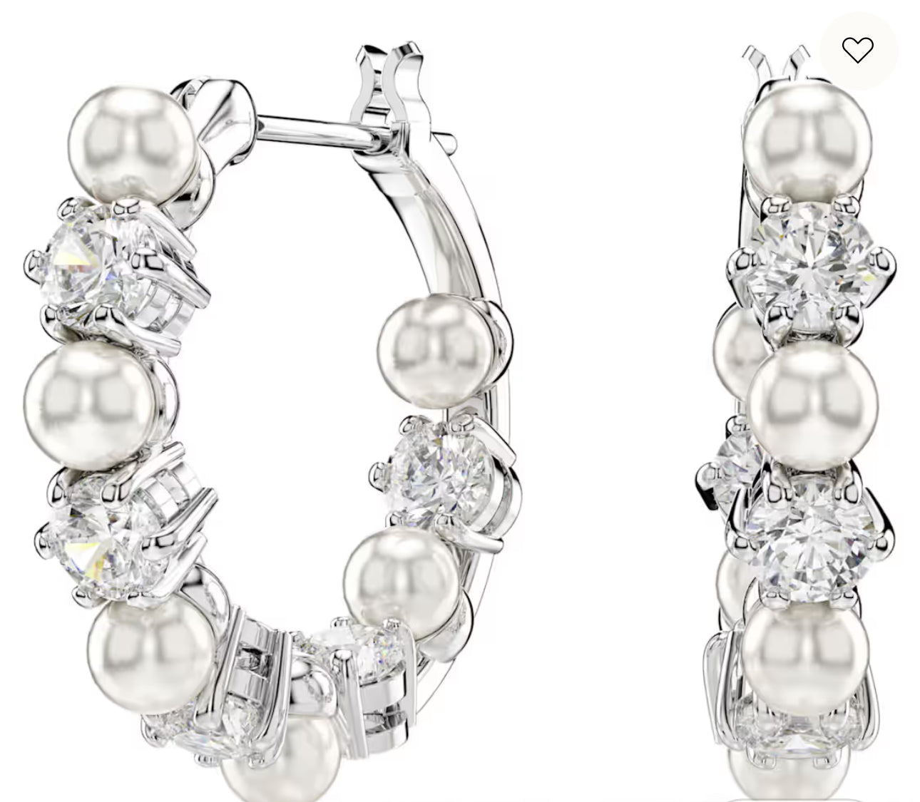 SWAROVSKI - Matrix Drop Earrings
Crystal bead, Round cut, White, Metal