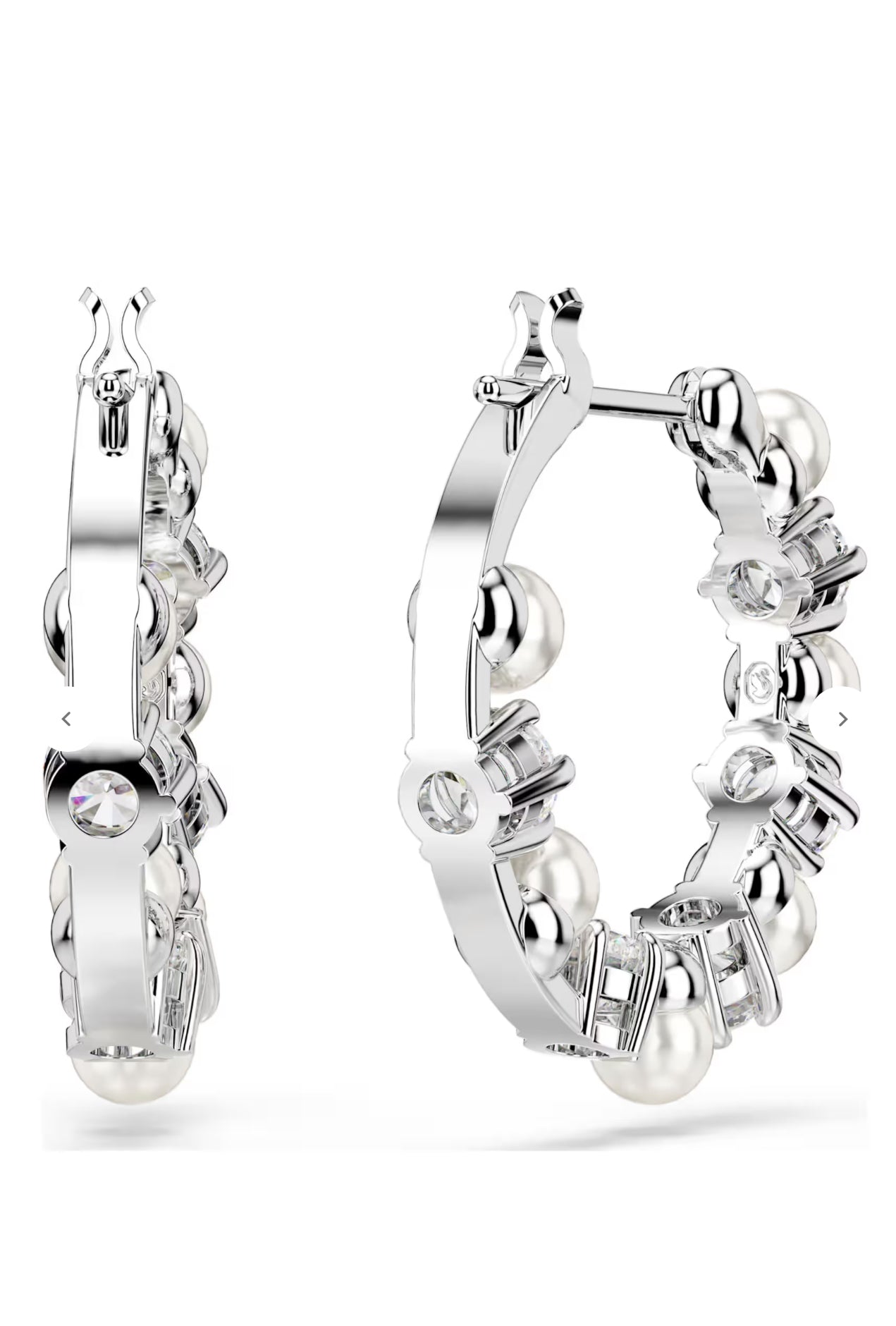 SWAROVSKI - Matrix Drop Earrings
Crystal bead, Round cut, White, Metal