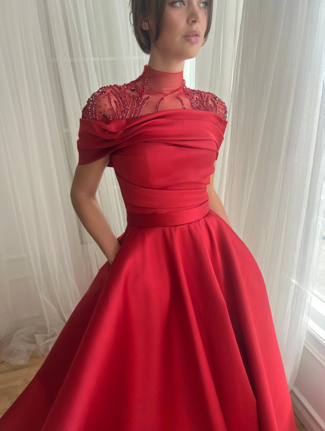 TEUTA MATOSHI - Scarlet Gala Gown