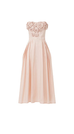 ELISABETTA FRANCHI - Robe Mi-Longue à appliques fleurs