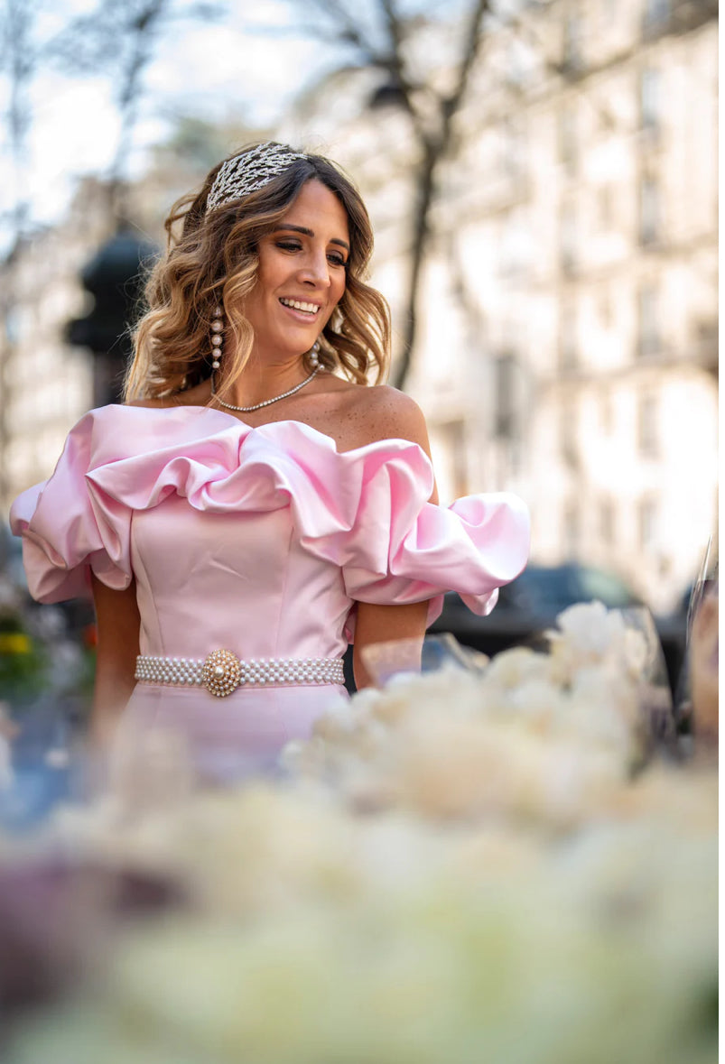Robe nuage rose