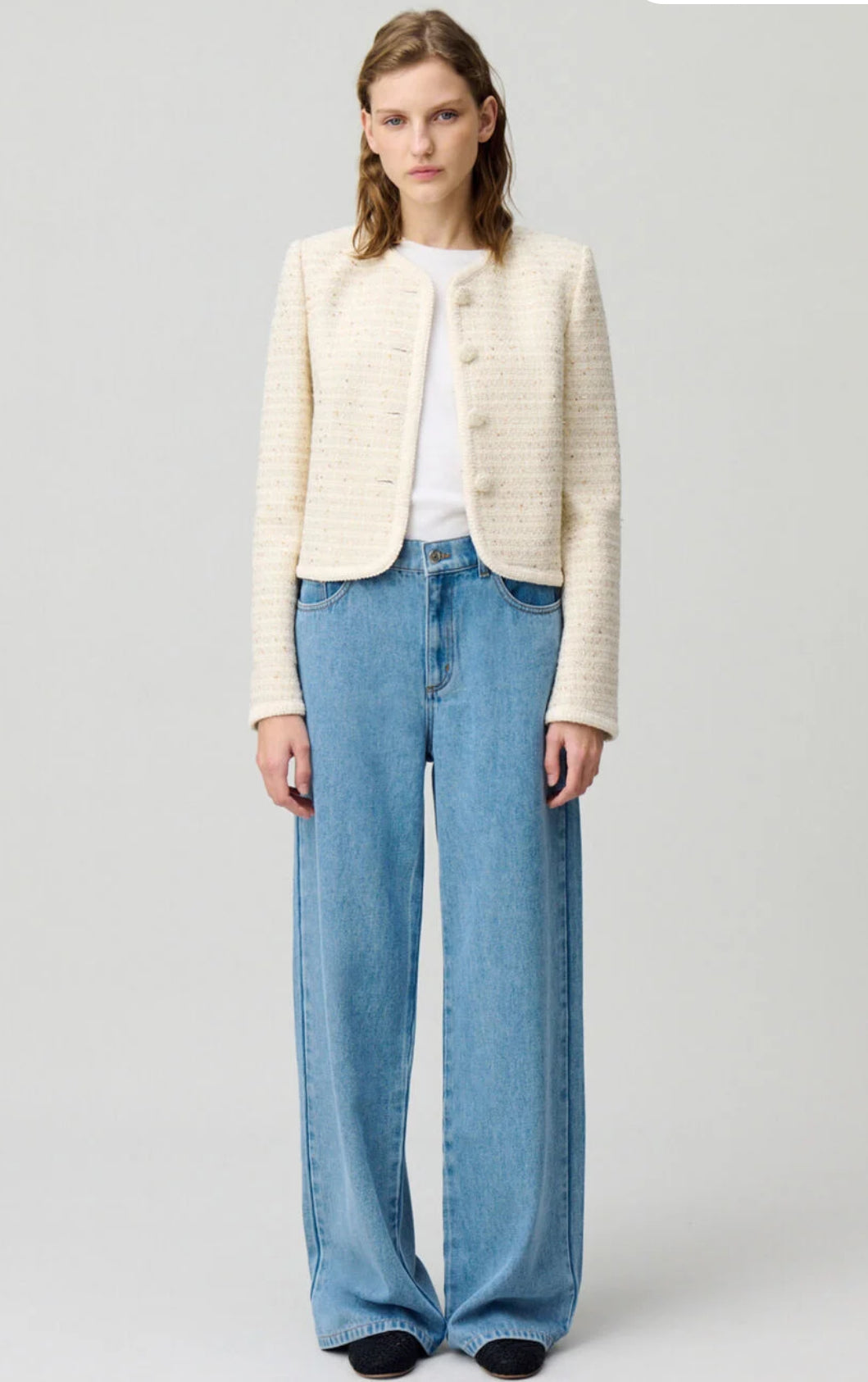 Claudie pierlot - off white tweed vest