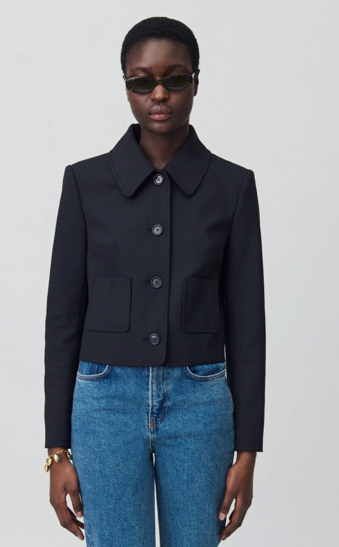 Claudie pierlot - black vest with buttons