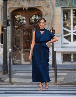 Robe Mikado bleue
