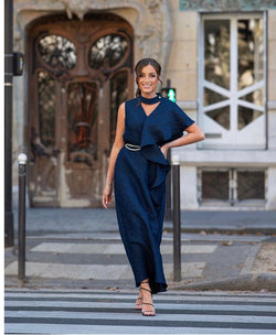 Robe Mikado bleue