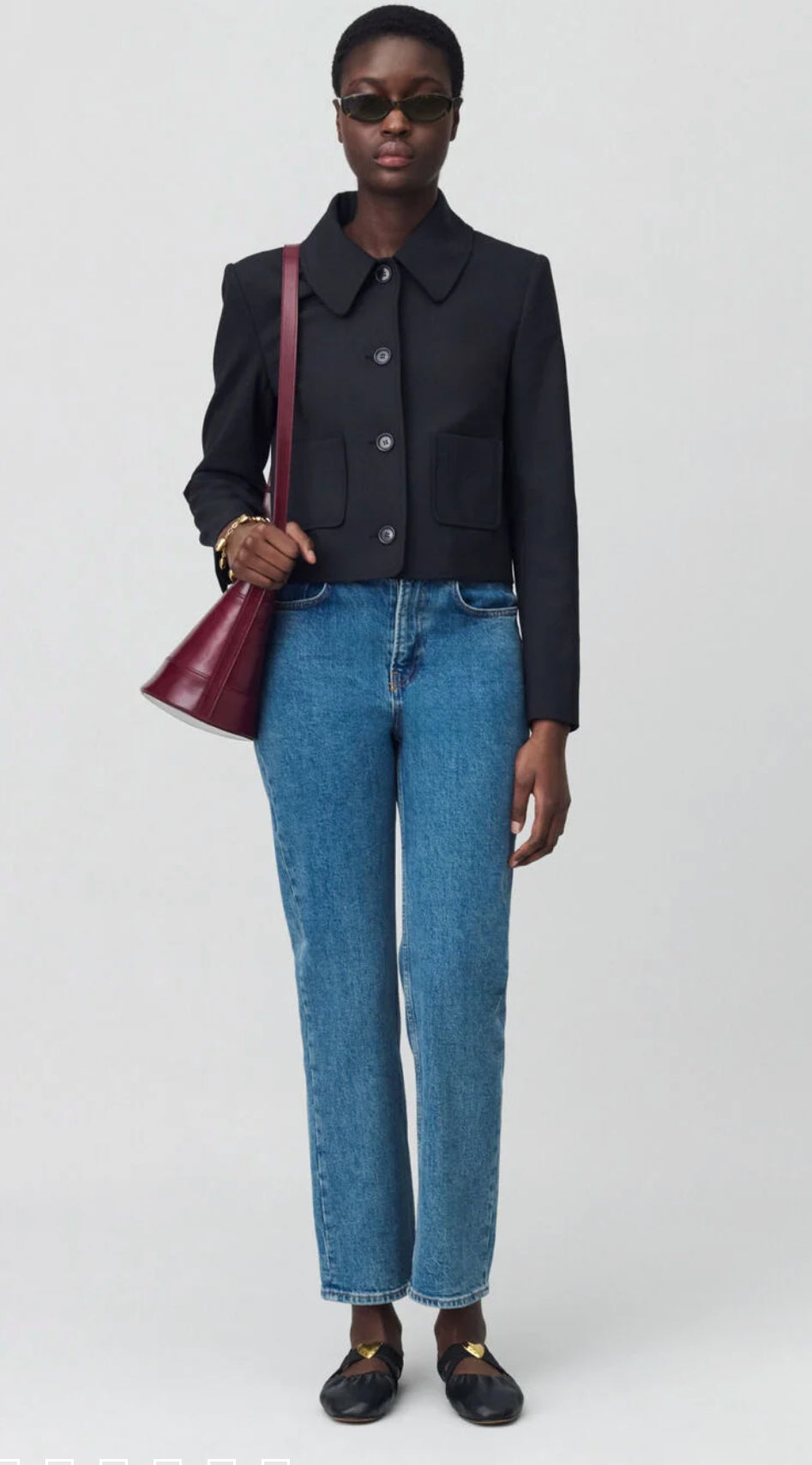 Claudie pierlot - black vest with buttons