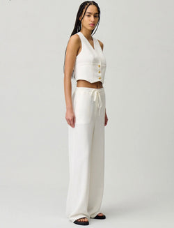 Claudie pierlot - white vest with gold buttons