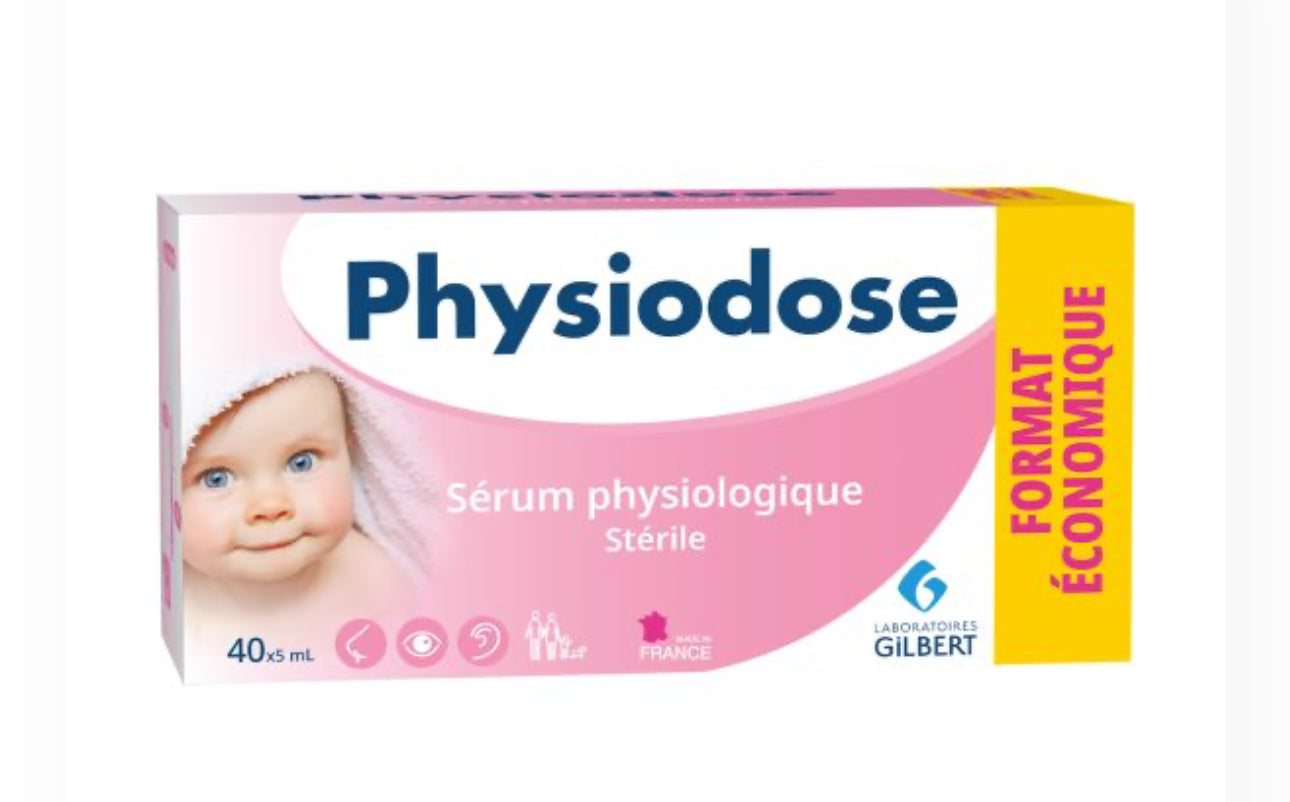 PHYSIODOSE Sérum Physiologique - 40 Unidoses de 5ml