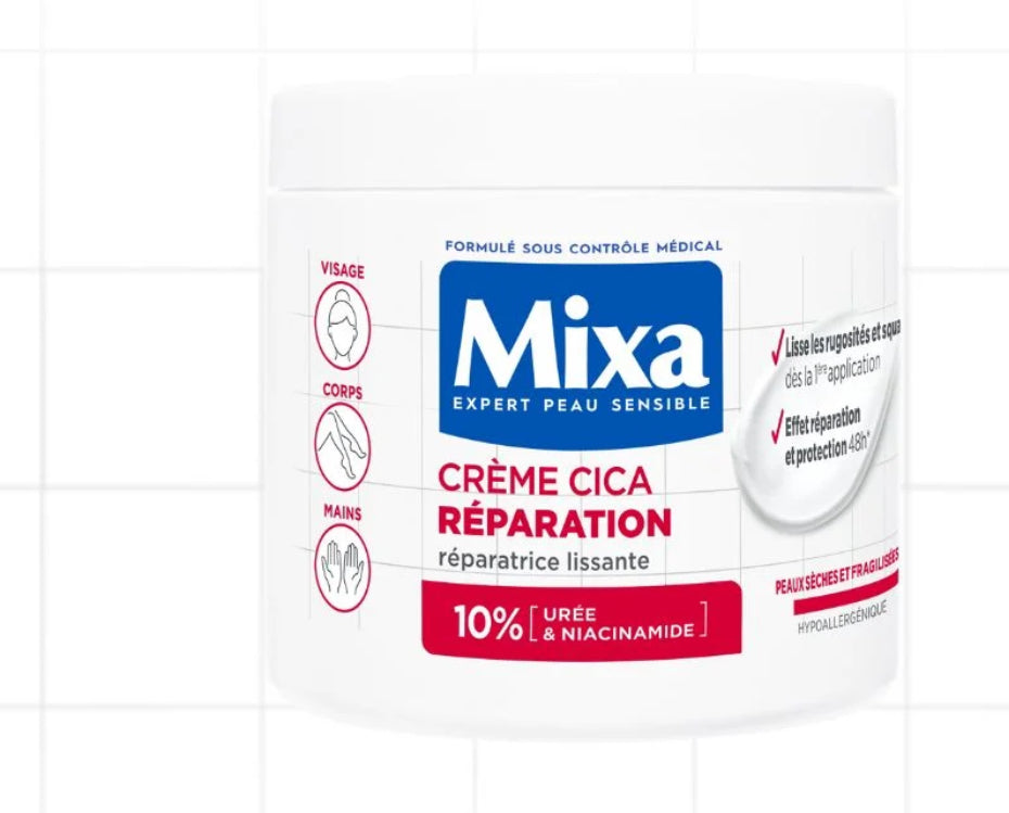 Mixa - La Crème Cica Reparation - Visage, Corps, Mains