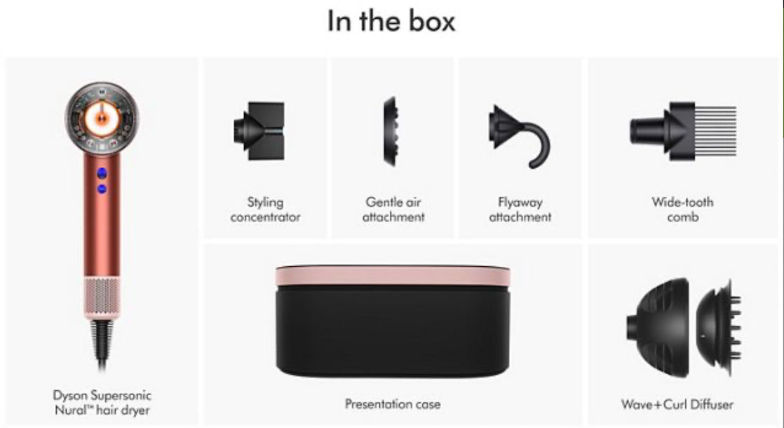 DYSON- Dyson Supersonic Nural hair dryer
(Strawberry Bronze/Blush Pink)