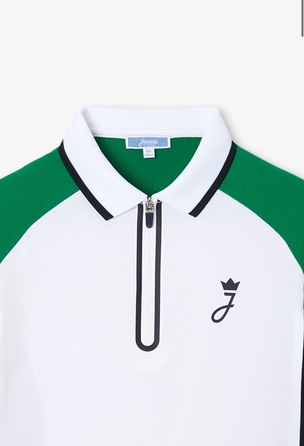 Jacadi - Polo Green/White