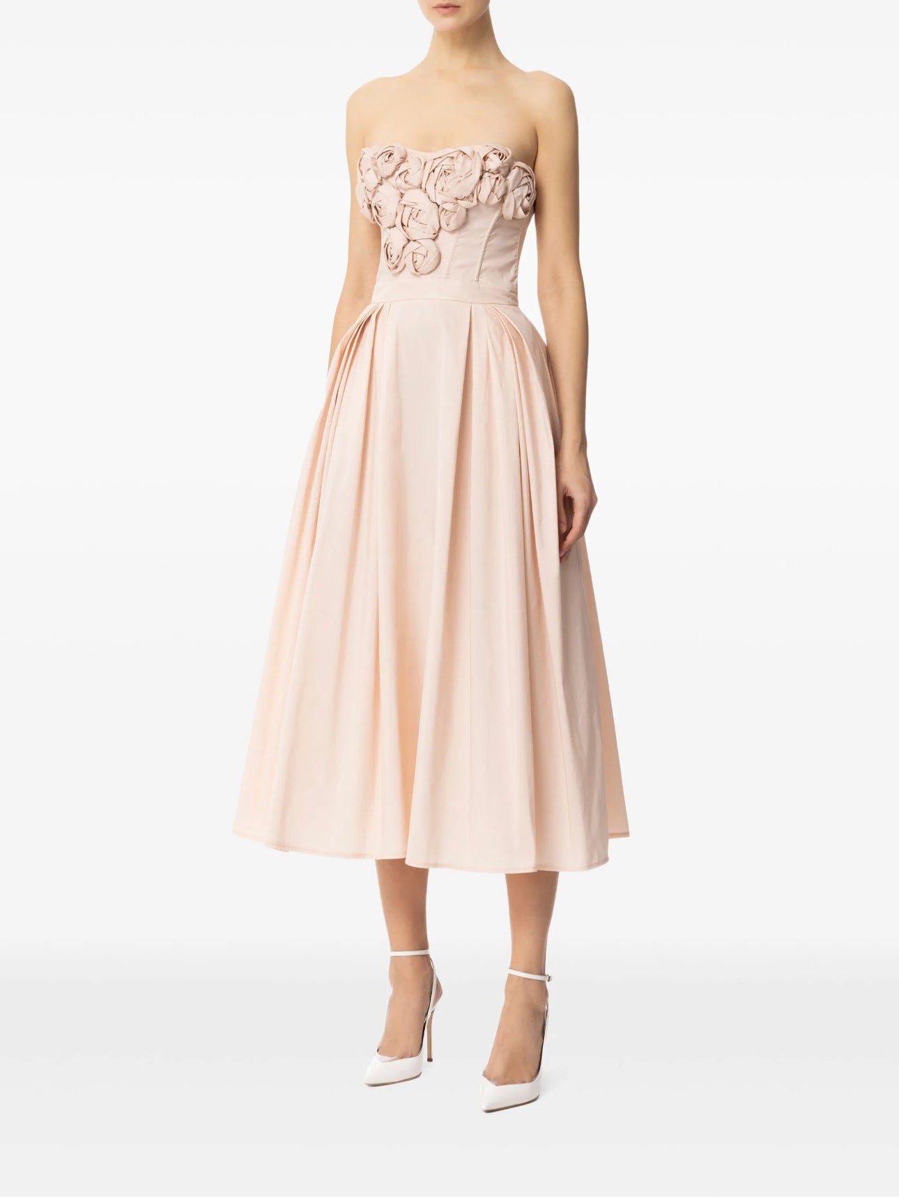 ELISABETTA FRANCHI - Robe Mi-Longue à appliques fleurs