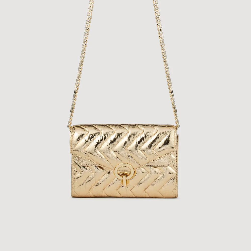 Sandro - yza cracked leather pouch