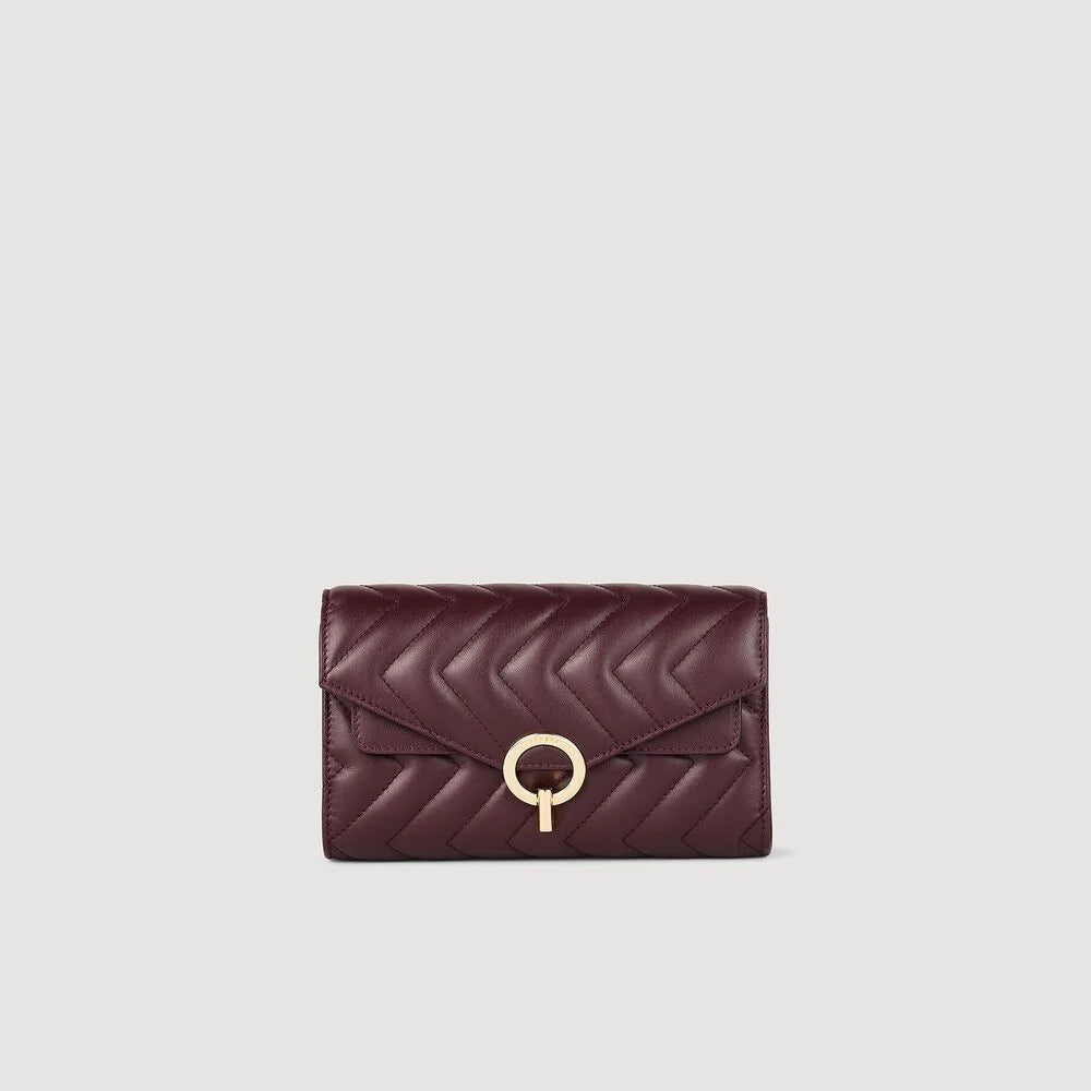 Sandro - yza cracked leather pouch