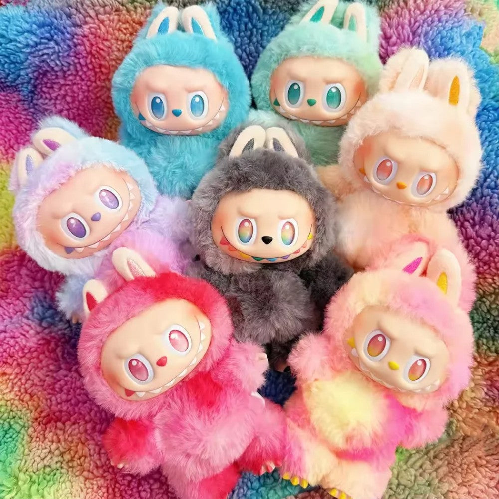 Labubu- pack 1 Peluche monstre kawaii style Labubu collection sentiments colorés