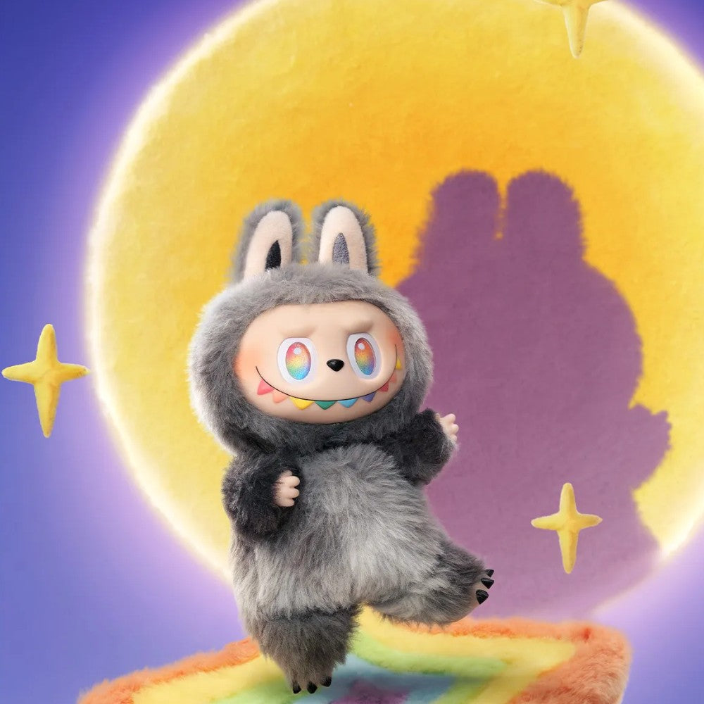 Labubu - pack 2 Peluche monstre kawaii style Labubu collection sentiments colorés